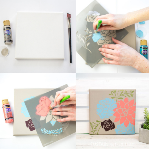 Making Canvas Stencil Art